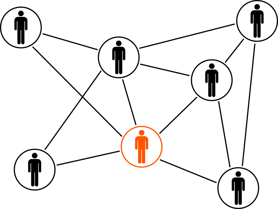 An animated graphic of a stakeholder network