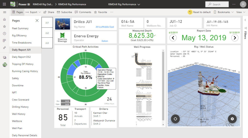 the RIMDrill software by Infostat Systems.