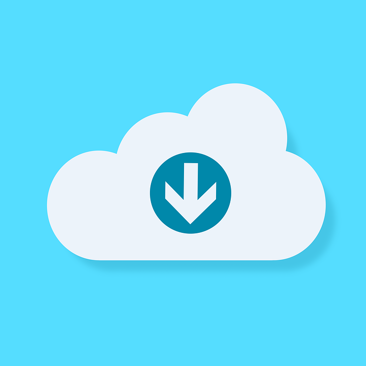 An animated graphic of a cloud