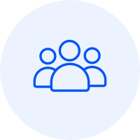 Blue group icon on dark background.